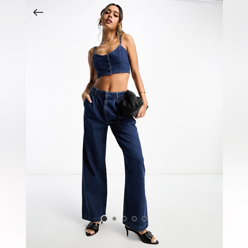 ASOS Navy Pinstripe Co-ord Set